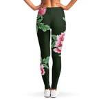 Japanese Peony Print Women's Leggings