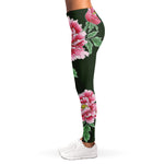 Japanese Peony Print Women's Leggings