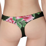 Japanese Peony Print Women's Thong