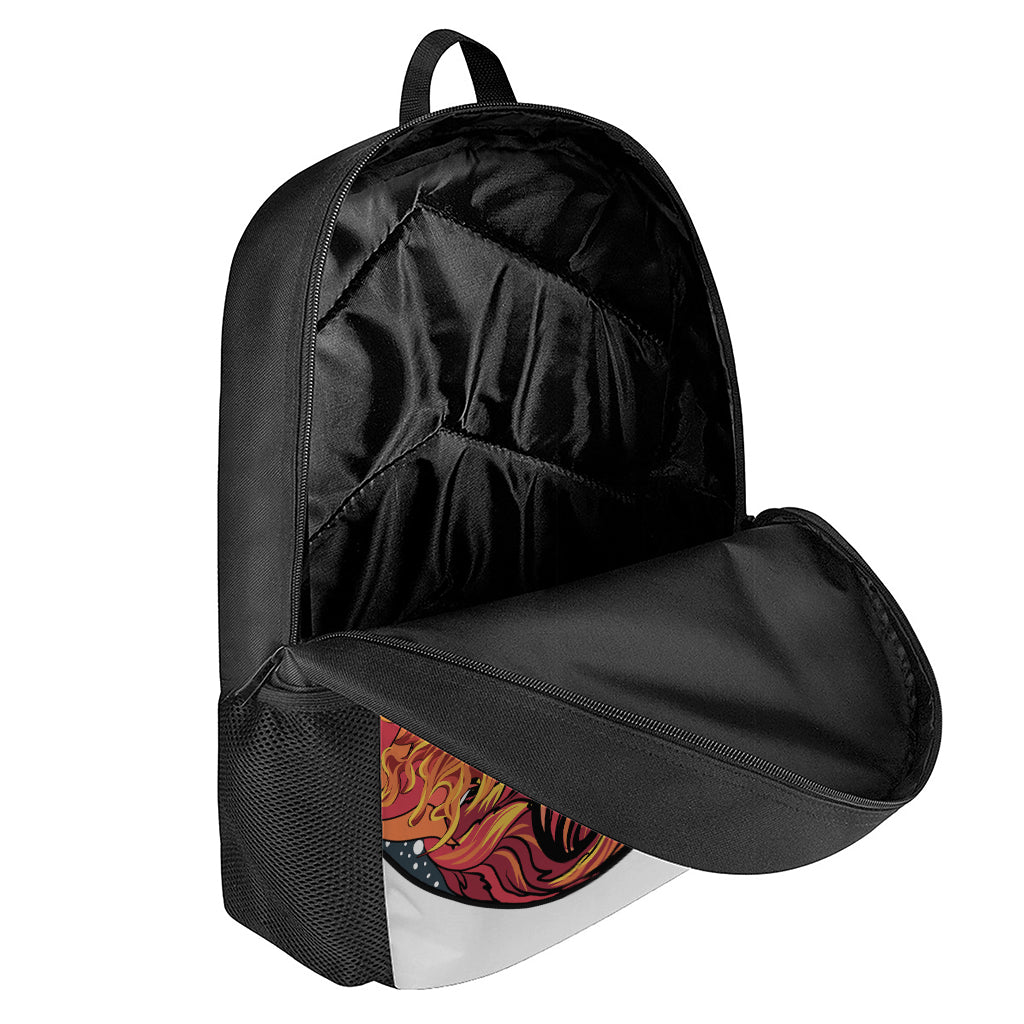 Japanese Phoenix Print 17 Inch Backpack