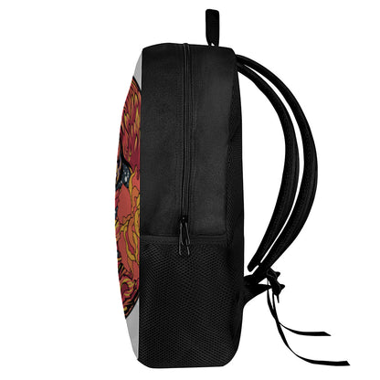 Japanese Phoenix Print 17 Inch Backpack