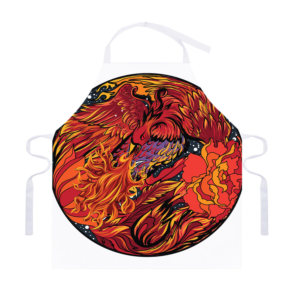 Japanese Phoenix Print Adjustable Apron