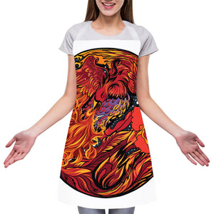 Japanese Phoenix Print Adjustable Apron