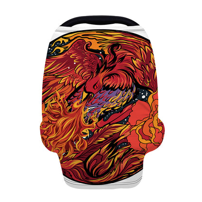 Japanese Phoenix Print Baby Seat Cover