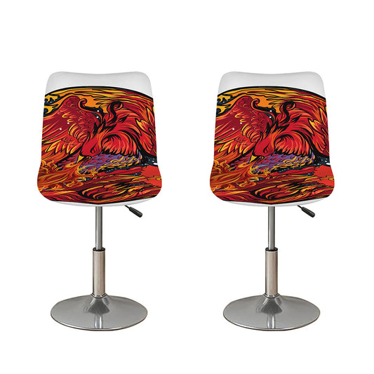 Japanese Phoenix Print Bar Stool Covers