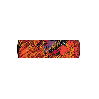 Japanese Phoenix Print Bed Runner