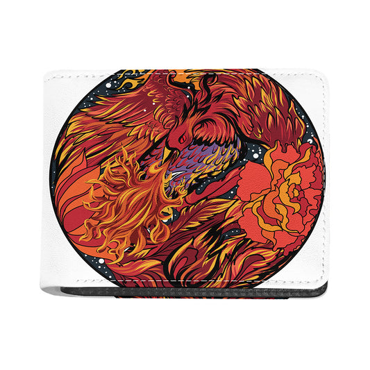 Japanese Phoenix Print Bifold Wallet