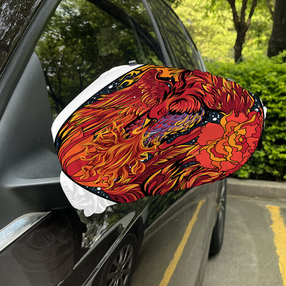 Japanese Phoenix Print Car Side Mirror Covers