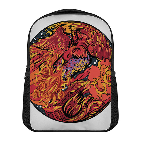 Japanese Phoenix Print Casual Backpack