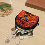 Japanese Phoenix Print Coin Purse
