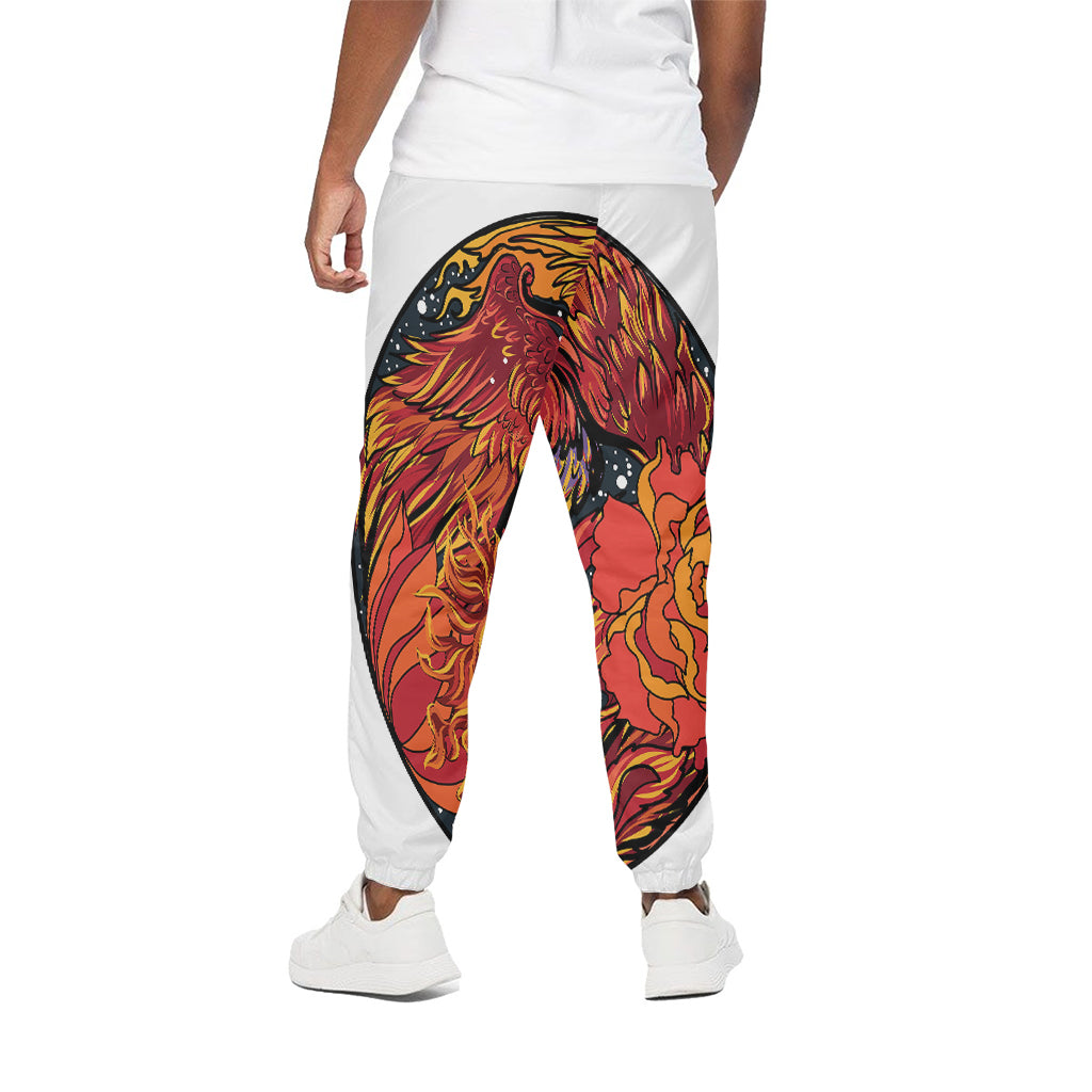 Japanese Phoenix Print Cotton Pants