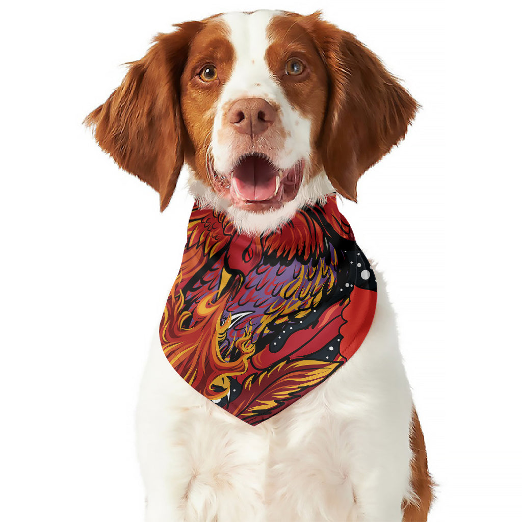 Japanese Phoenix Print Dog Bandana