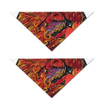 Japanese Phoenix Print Dog Bandana