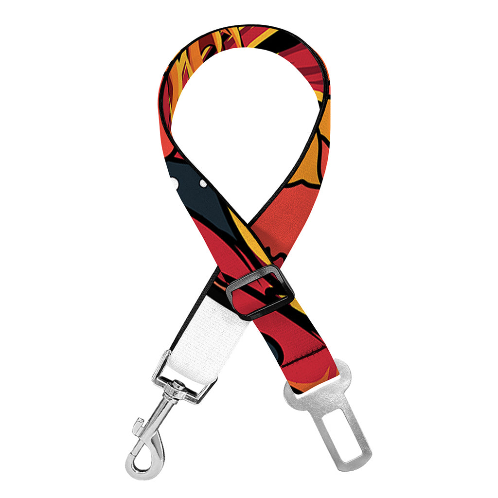 Japanese Phoenix Print Dog Seat Belt