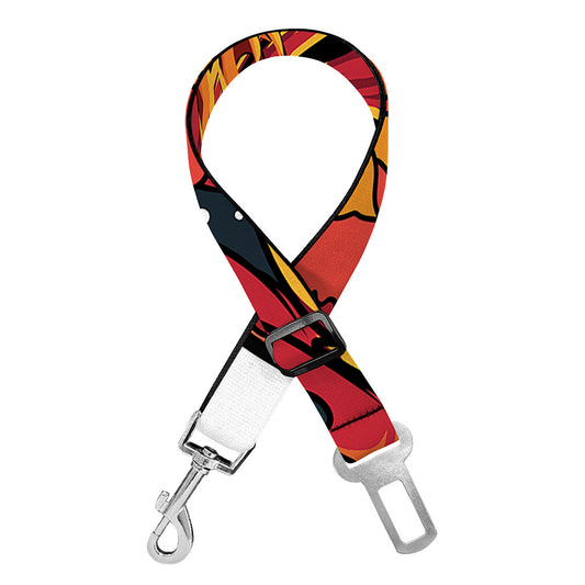 Japanese Phoenix Print Dog Seat Belt