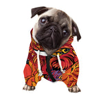 Japanese Phoenix Print Dog Zip Up Hoodie