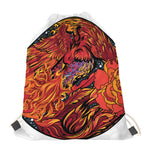 Japanese Phoenix Print Drawstring Bag