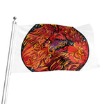 Japanese Phoenix Print Flag