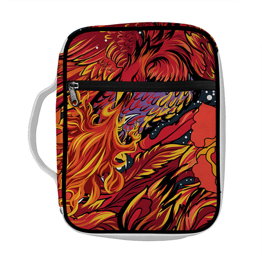 Japanese Phoenix Print Front Pocket Bible Bag