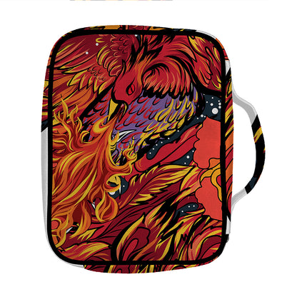 Japanese Phoenix Print Front Pocket Bible Bag