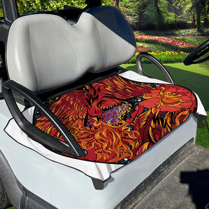 Japanese Phoenix Print Golf Cart Seat Cover