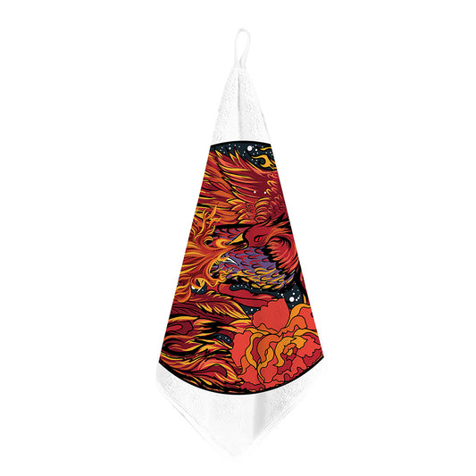 Japanese Phoenix Print Hand Towel