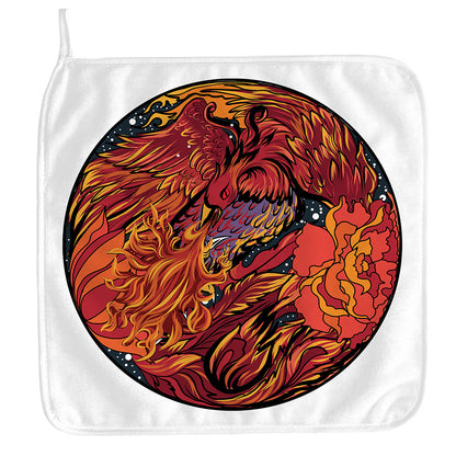 Japanese Phoenix Print Hand Towel