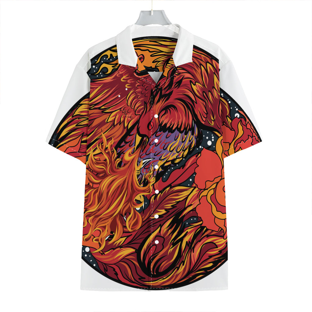 Japanese Phoenix Print Hawaiian Shirt