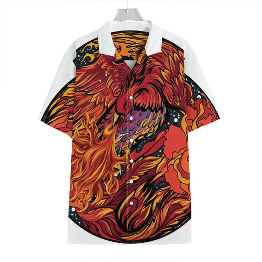 Japanese Phoenix Print Hawaiian Shirt