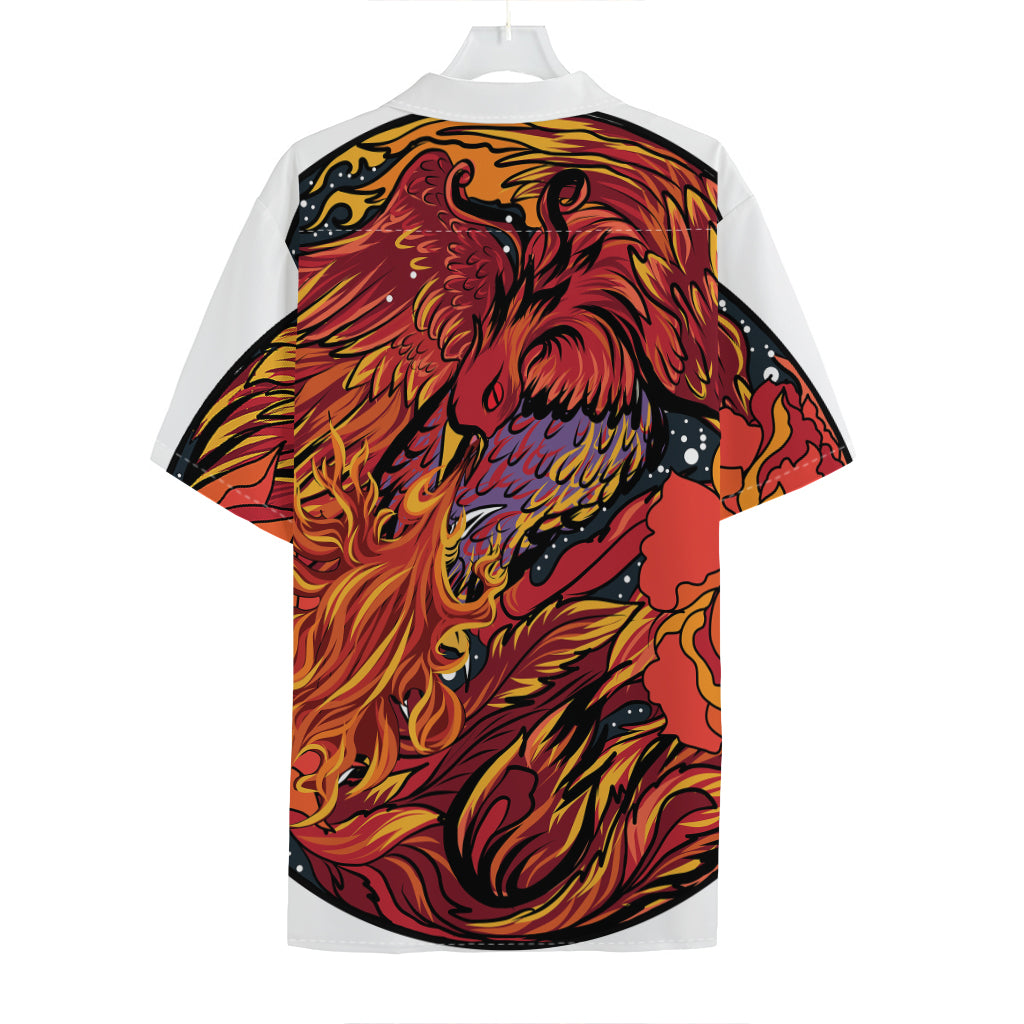 Japanese Phoenix Print Hawaiian Shirt