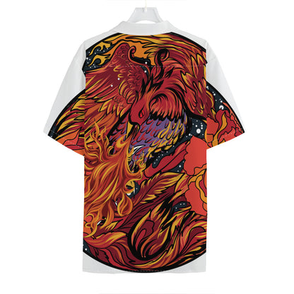 Japanese Phoenix Print Hawaiian Shirt
