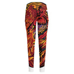 Japanese Phoenix Print High-Waisted Pocket Leggings