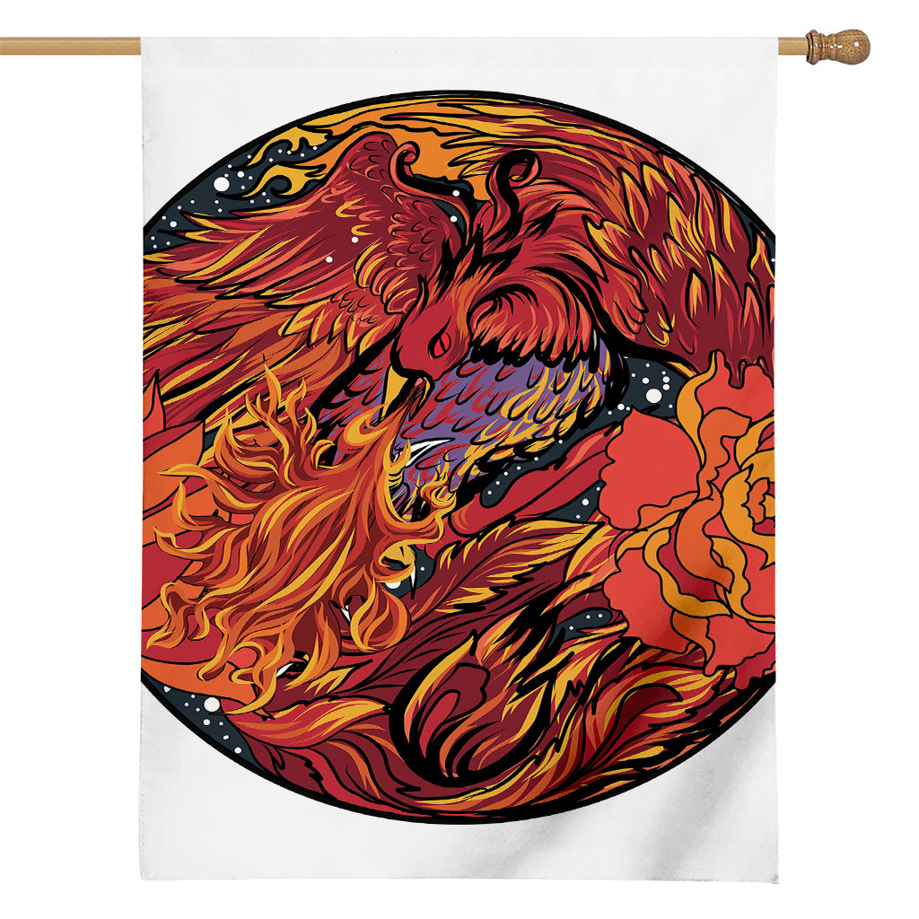 Japanese Phoenix Print House Flag