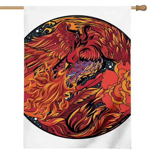Japanese Phoenix Print House Flag