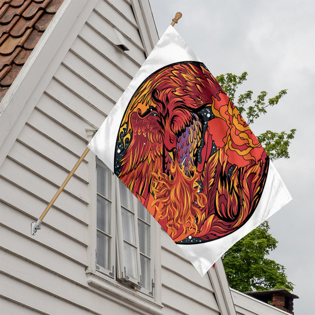 Japanese Phoenix Print House Flag