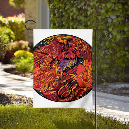 Japanese Phoenix Print House Flag