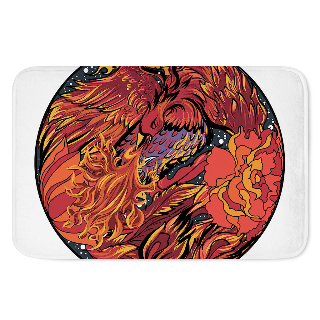 Japanese Phoenix Print Indoor Door Mat