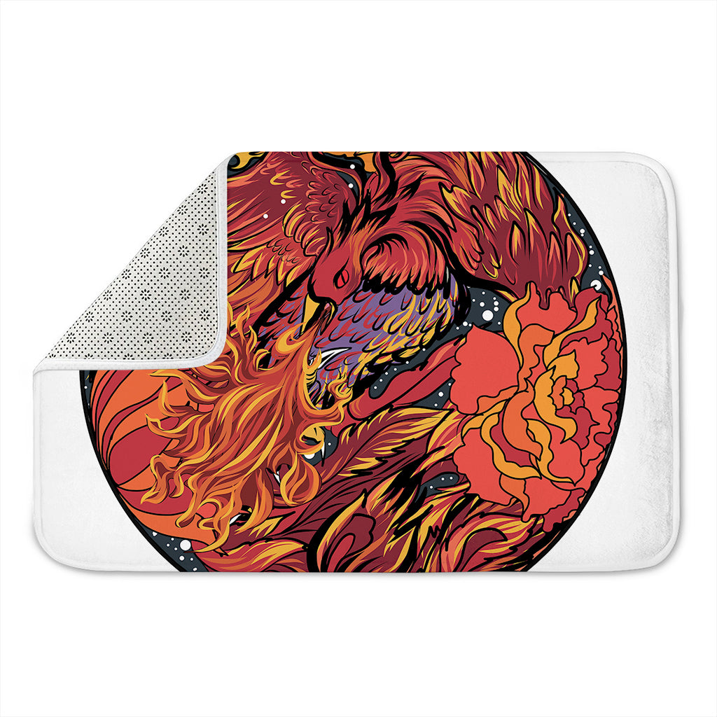 Japanese Phoenix Print Indoor Door Mat
