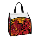 Japanese Phoenix Print Insulated Lunch Tote