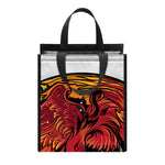 Japanese Phoenix Print Insulated Lunch Tote