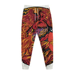 Japanese Phoenix Print Jogger Pants