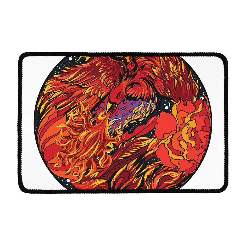 Japanese Phoenix Print Kitchen Mat