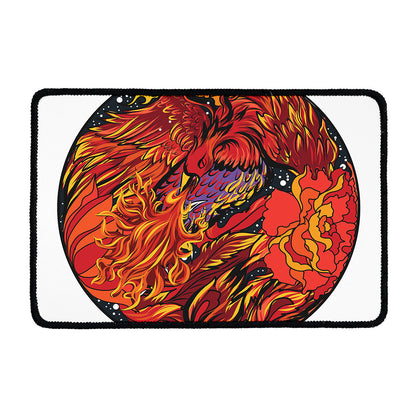Japanese Phoenix Print Kitchen Mat