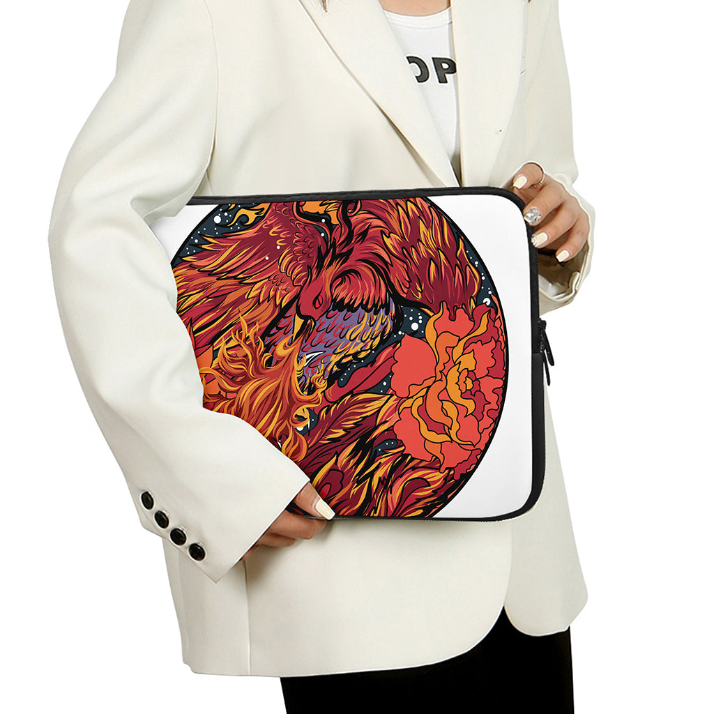 Japanese Phoenix Print Laptop Sleeve