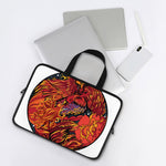 Japanese Phoenix Print Laptop Sleeve With Handle