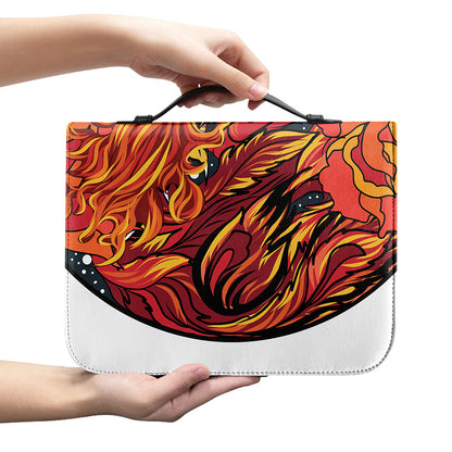 Japanese Phoenix Print Leather Bible Cover