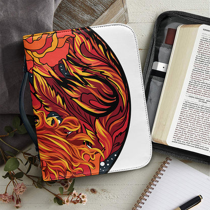 Japanese Phoenix Print Leather Bible Cover