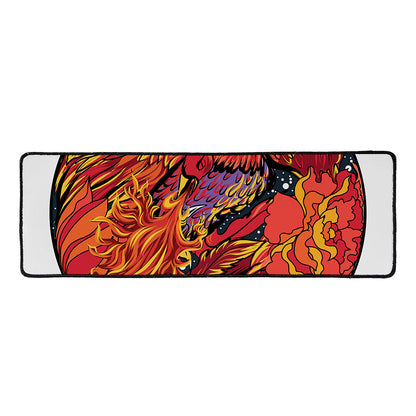 Japanese Phoenix Print Long Kitchen Mat