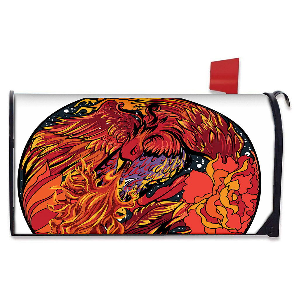 Japanese Phoenix Print Mailbox Cover