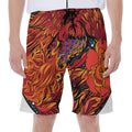 Japanese Phoenix Print Men's Beach Shorts